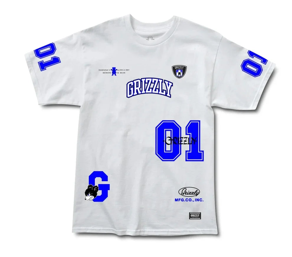Image of Grizzly Third Down Tee - White