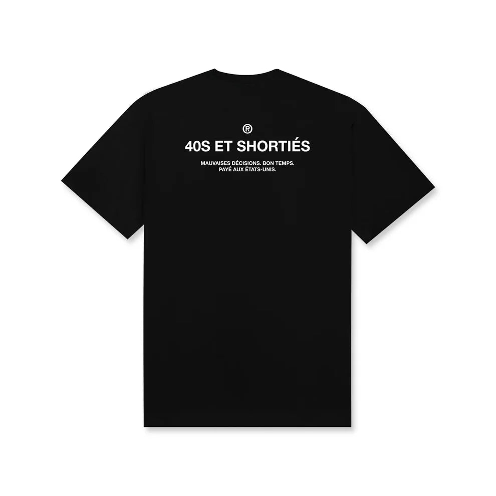 Image of 40s French General Logo Tee - Black