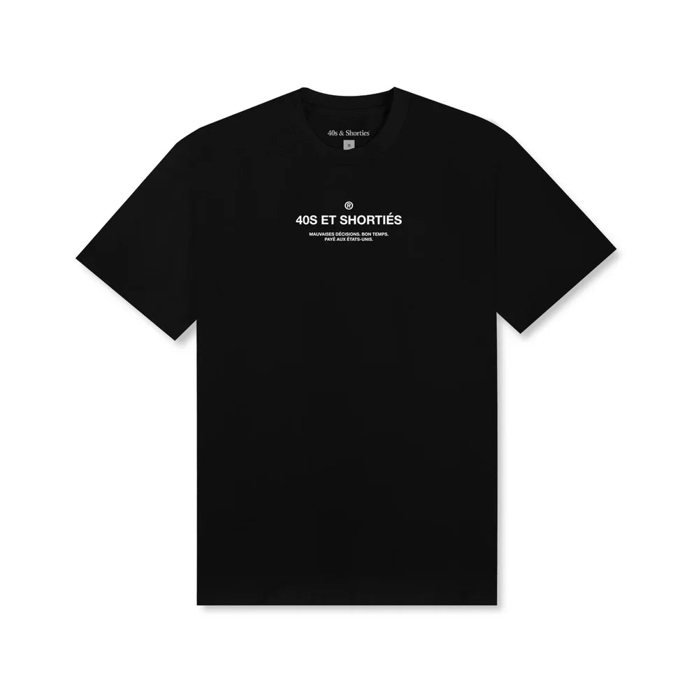 Image of 40s French General Logo Tee - Black
