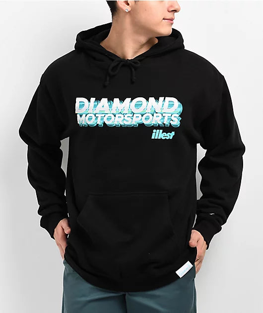 Hoodie Diamond x Illest Motorsports Black