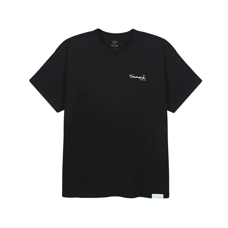 Image of Polera Diamond Og Script Black Cream