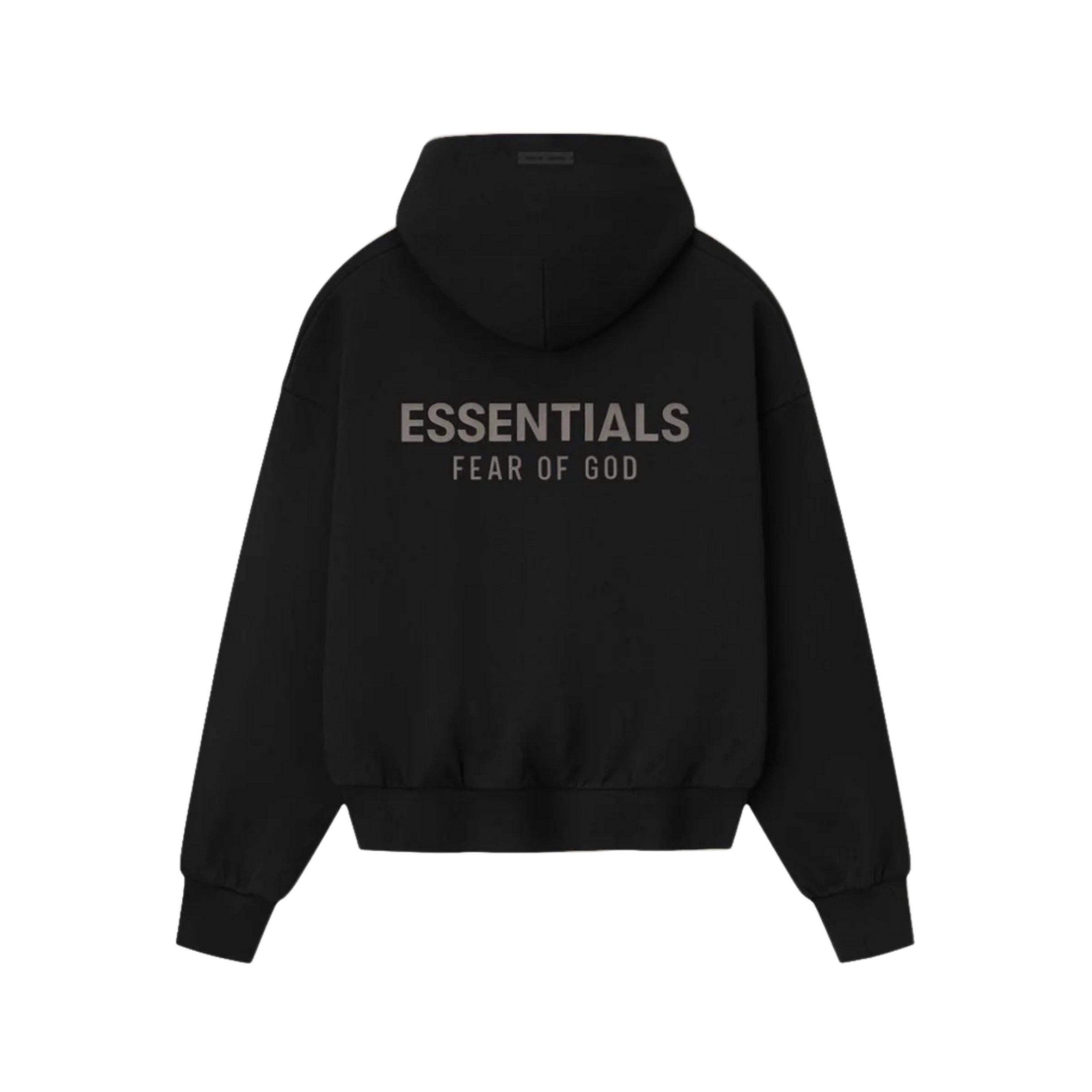 Image of Fear of God Essentials JET BLACK HoodieSS25
