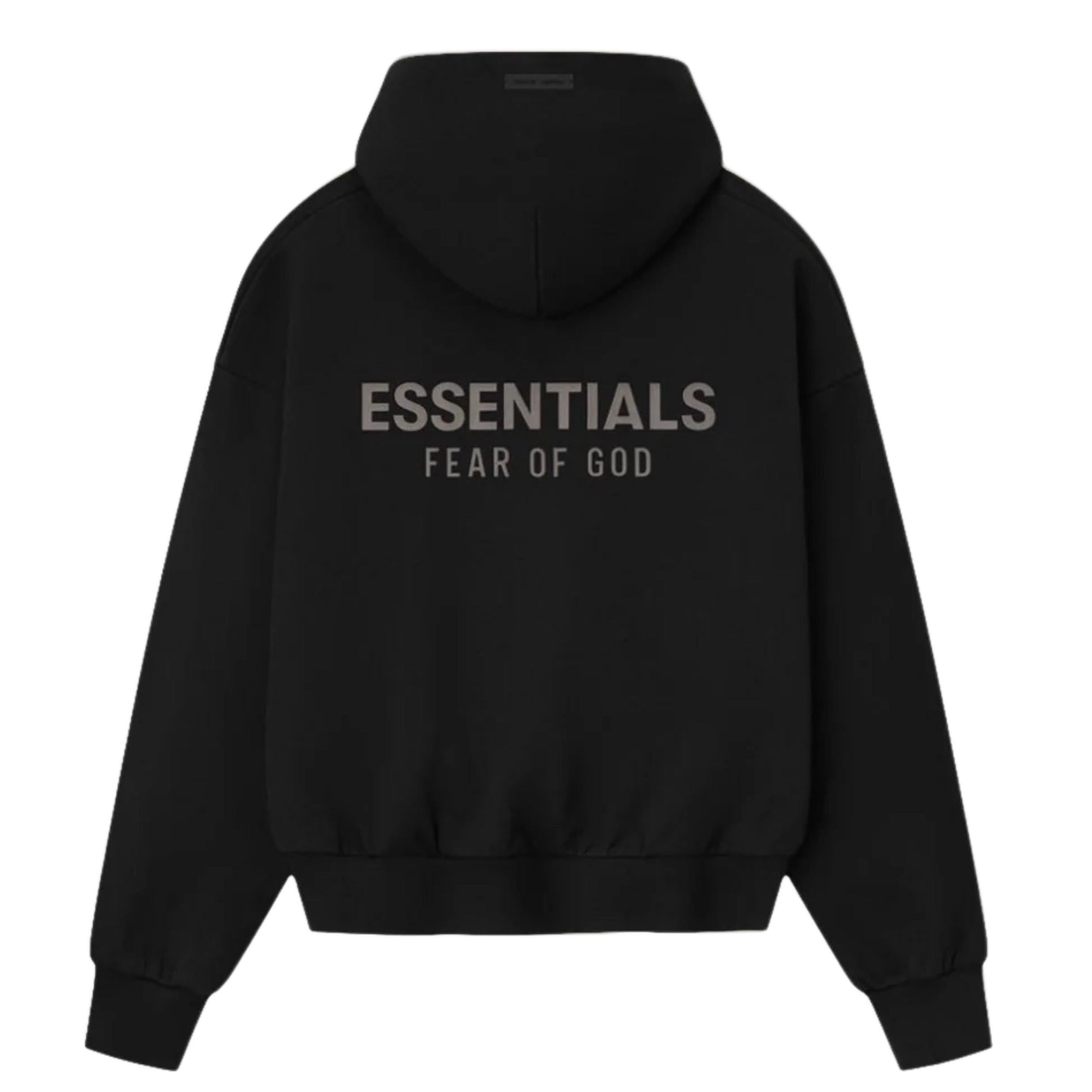 Image of Fear of God Essentials JET BLACK HoodieSS25