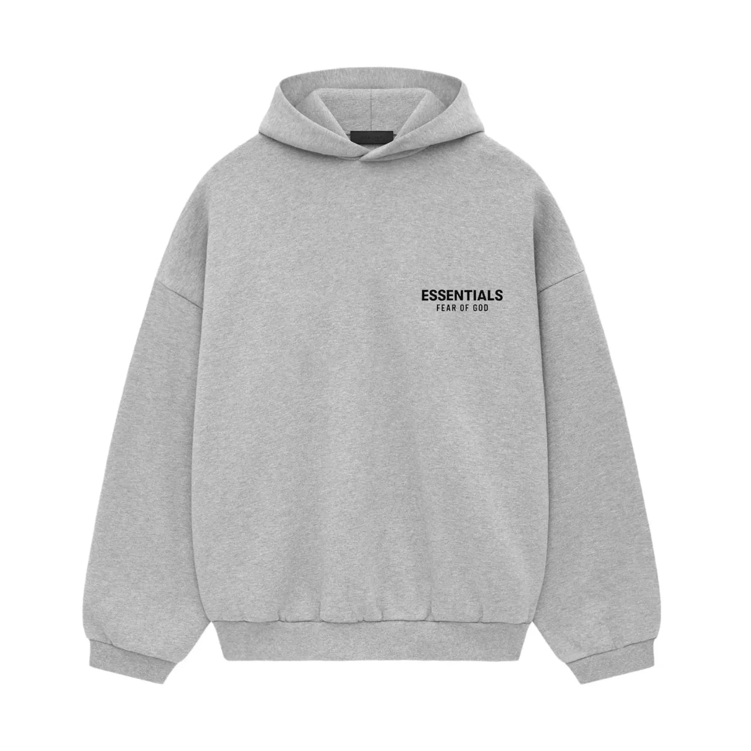 Image of Fear of God Essentials Fleece Hoodie FW24 (Light Heather Grey)