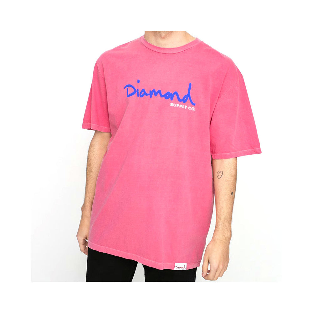 Polera Diamond Supply Og scrip - Pink