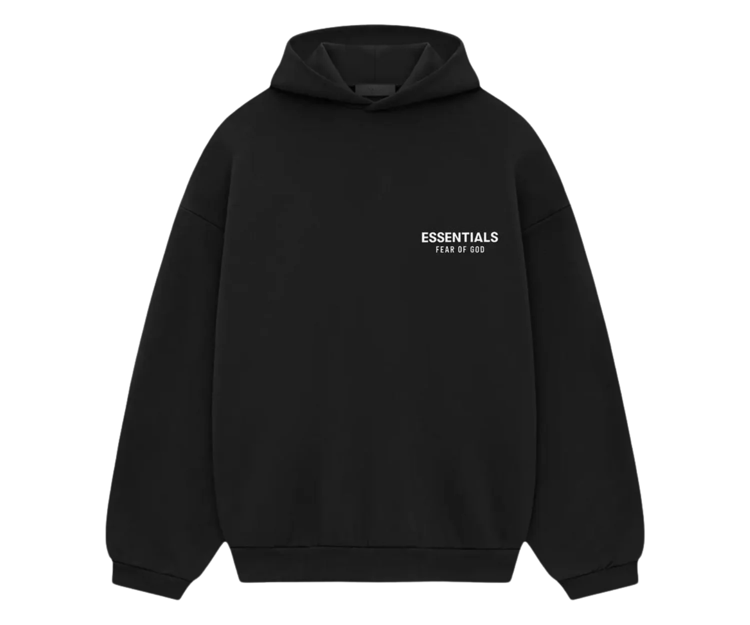 Image of Fear of God Essentials Fleece Hoodie FW24 (Black)