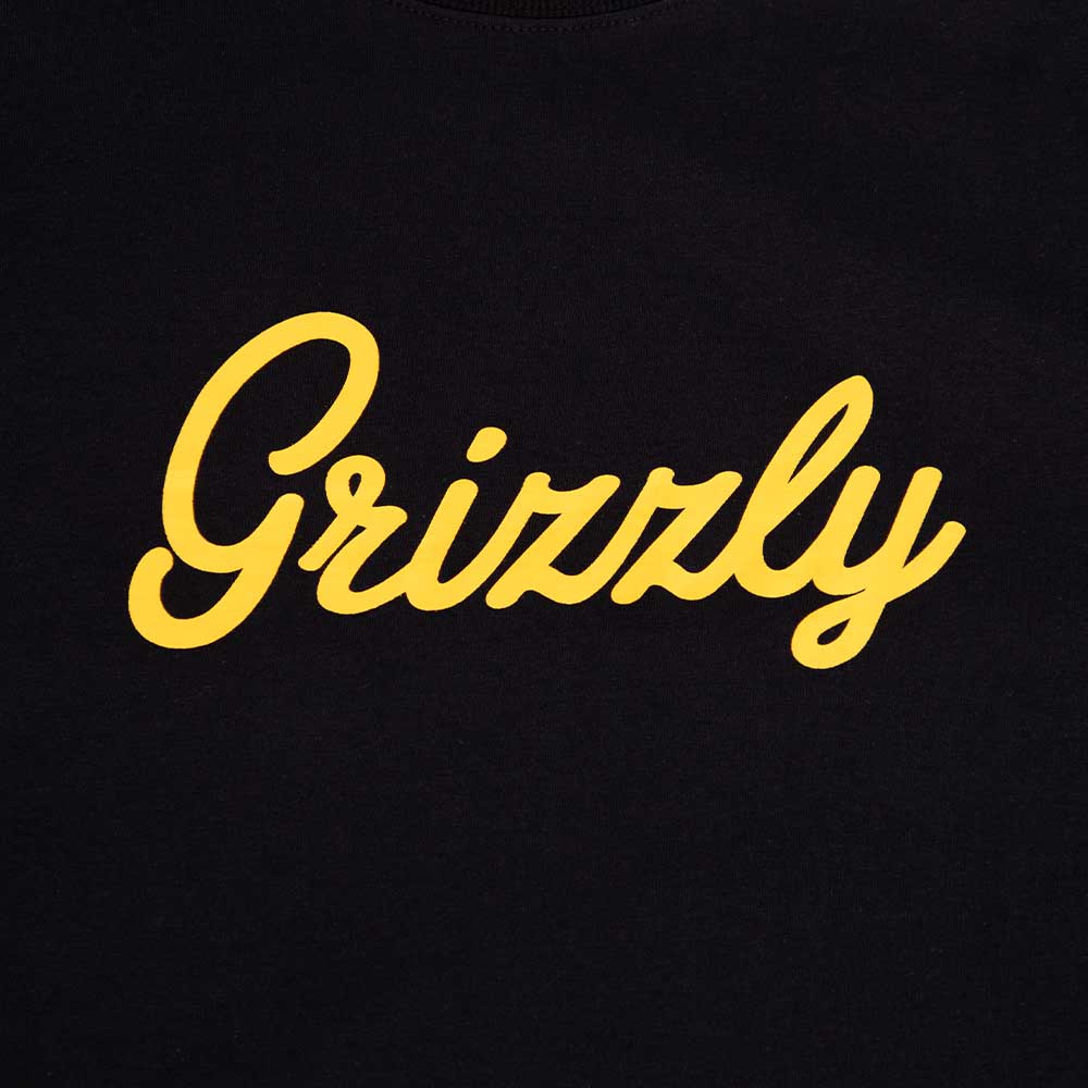 Image of Polera Hombre Grizzly Griptape Print Script Negro