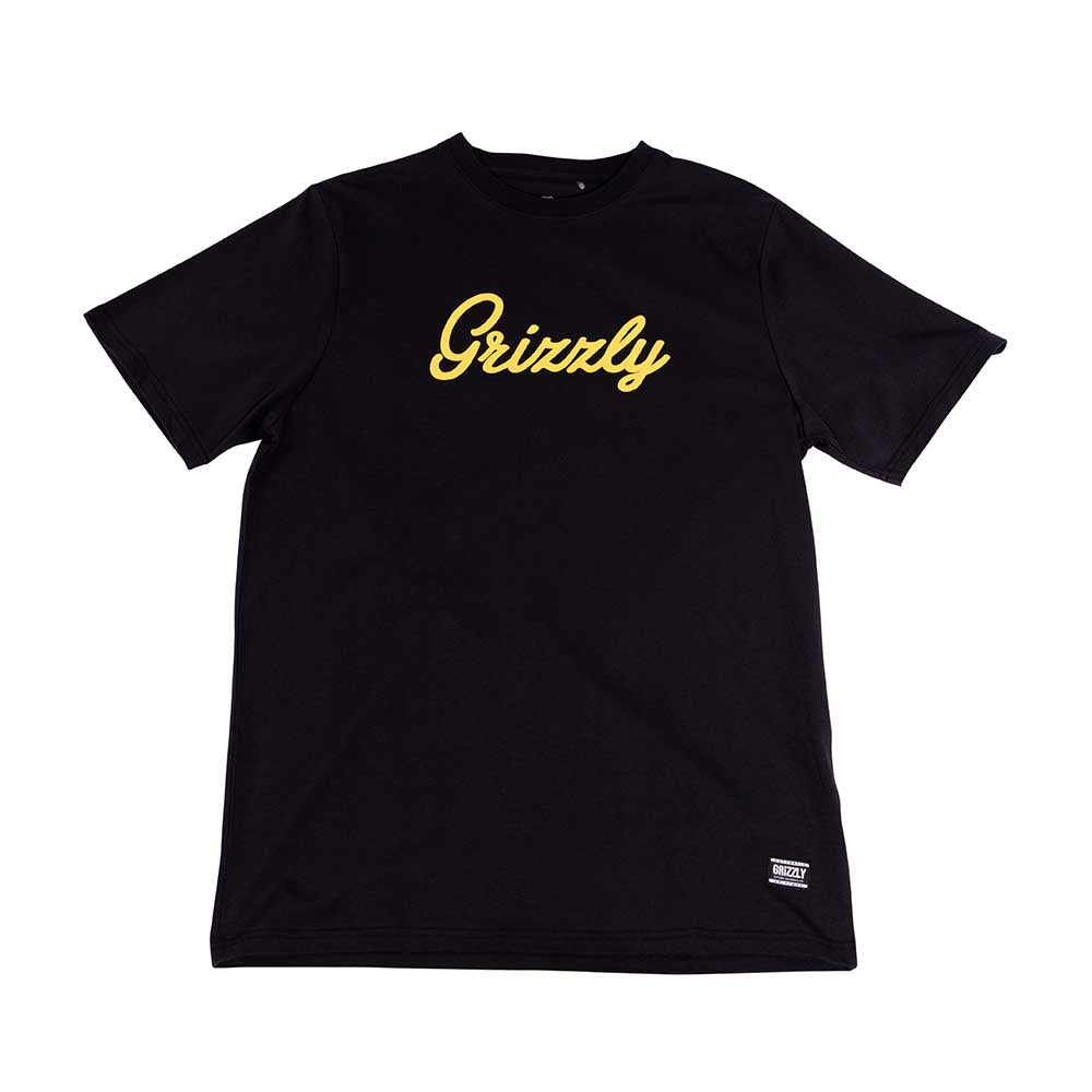 Image of Polera Hombre Grizzly Griptape Print Script Negro